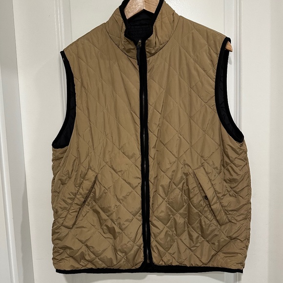 Vintage Levi’s Reversible Nylon Quilted Vest Black and Tan Men’s Unisex - Picture 8 of 16